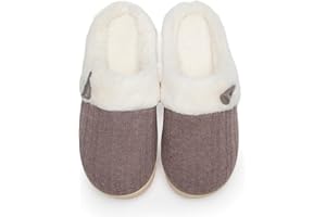NineCiFun Hausschuhe Damen Winter Wärme Bequem Plüsch Memory Foam rutschfeste Indoor Pantoffeln