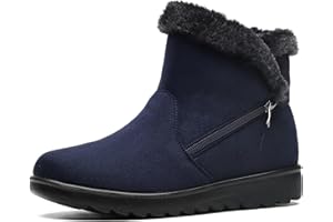 Vunavueya Stivali Donna Invernali Scarpe Stivaletti da Neve con Imbottitura Calda Stivali alla Caviglia Caldi Boots Scarpe 35-41.5
