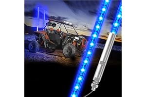 BESTZHEYU 1PC 0.9M Blue LED Whip Light for ATV UTV 3FT LED Whip Light Antenna Whips for RZR Polaris Off-Road Sand Dune Buggy 4x4