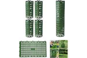 Wuyue Hua Lot de 6 protections de tronc d'arbre avec attaches torsadées, redimensionnables pour différentes tailles d'arbres ou de plantes, évitant les dommages causés par l'écorce d'arbre (vert)