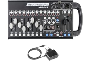 JINDAAUDIO Centralina Dmx Controller 192 Canali Mixer Luci Dmx 512 Controller, Console Dmx512 Controllo Teste Mobili Luci