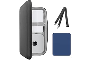 Musiin Premium Mac Hülle mit Riemen in ultimativem Schutz für 2024 Mac Mini M4/M4 Pro, reisebereit für Magic Mouse, Keyboard und Trackpad