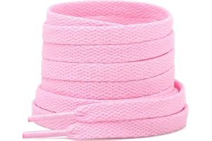 Stepace 2 Paires - Lacets Plats pour Chaussures, Lacets de Remplacement de 8 mm de Qualité Supérieure pour Chaussures de Sport, Chaussures de Ville