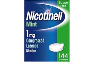 Nicotinell Mint Lozenge 1mg (144 Lozenges), Stop Smoking Aid, Sugar Free Nicotine Lozenges, Fresh Mint Flavour, 1mg Regular Strength for Light Smokers, Quit Smoking Aid