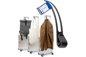Luggage Hook Bagagekrok för resväska (1 st) – krok för resväska för jacka och väska upp till 10 kg, praktisk resetillbehör flyg, väskhållare resa