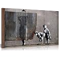Autocollant Murale Banksy Trou De Souris 20cm - Déco Plinthe Salon/Chambre, Vinyle Noir Facile à Poser