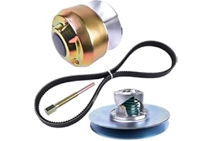 Flynsu Primary & Secondary Drive Clutch w/Belt & Puller Replacement for John Deere Gator 4X2 6X4, 1200A Bunker and Field Vehicle AM140985, AM140967, RE28721, JDG1641