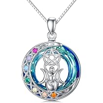 Collana Donna 7 Chakra In Argento Sterling 925 Con Zirconi Rotondi, Gioiello Yoga Equilibrio, Regalo Spirituale