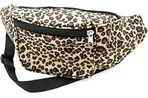 ALLSORTS Bumbag Waist Fanny Pack Running Belt, Men Women Unisex Bum Bag Adjustable Belt for Outdoors Workout Hiking Gifts for Men Women Festivals Holiday Wear (Brown Leopard Print)