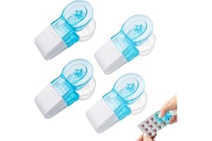 WATLIKEUP Pill Pusher,4Pcs Pill Popper for Blister Packs,Portable Pill Taker Remover,Blister Pack Opener,Easy to Take Pills Out and Tablet Dispenser Tool for Elderly, Travel, Arthritis Patients