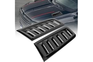 EJOYOUS Focus RS MK2 Style 2 Pièces Grille de Prise D'air de Voiture, Universel Capot Évents Couvercle d'Admission de Flux Turbo Capot Couverture (Noir brillant)