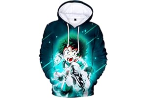 YIMIAO Garçon Fille Sweats à Capuche Manga My Hero Academia Anime Fans Femme Cosplay Costume Hoodie