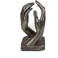 Cold Cast Bronze Hands Romantic Sculpture Inspired by THE CATHEDRAL By Great Sculptor Auguste Rodin, A Great Bronze Anniversary Present or Wedding Gift