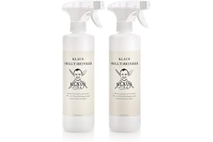 Klaus grillt Grill-Reiniger, 2 x 500 ml, Intensiv-Reiniger, Profi-Reiniger, hochwirksames Reinigungs-Mittel für Grill, Herdplatten, Öfen und Dunstabzugshauben