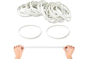 XINSHENG Elastici gomma 100 pezzi 100 * 5mm Bianco elastici grandi Larghezza elastiche spesse e resistenti riutilizzabili per ufficio e uso domestico in cucina resistente