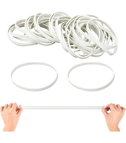 Lot De 350 élastiques Larges En Caoutchouc Blanc 6 Mm - Pour La Maison, Le Bureau, L'artisanat, La Couture
