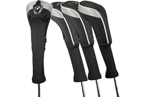 Andux Lot de 4 Long Cou Club de Golf Hybride Couvre Tête CTMT-01 (Gris)