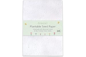A5 Seed Paper by Greenili | Handmade, Recycled & Plantable Seeded Paper That Grows Bee Friendly Flowers | for Sustainable Seeded Birthday Cards, Eco Friendly Wedding Invitations, Party Invites etc.