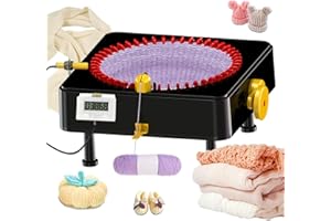 Machine à tricoter JAMIT à 48 aiguilles avec compteur numérique externe, machines à tricoter à manivelle pour adultes, machine à tricoter pour chapeau, écharpe, chaussette à faire soi-même (fonction