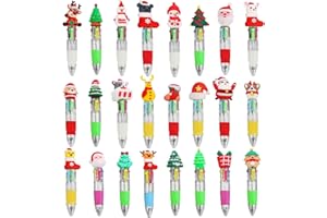 CWENDANER 24 Stück stift weihnachten, 4-farbige Mini-Weihnachten-Cartoon-Muster Kugelschreiber, kinder kugelschreiber-Büro & Studenten Schulbedarf, Mitgebsel, Gastgeschenke für (5-10 Jährige)
