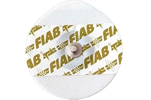 FIAB - Électrodes universelles pour ECG jetables, 48-50 mm, ovales adultes, sans latex, boîte de 50, 33371