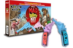MAXX TECH Mad Bullets Kit for Switch 2&1 - Includes Downloadable Switch Code in Box Game - Compatible with Nintendo Switch 2 & 1! Fits All Joy-Cons!