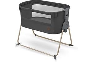 Maxi-Cosi Tori 2 w 1 Łóżeczko dostawne, Kołyska dostawna, kompaktowe składanie, Lekkie, 5 opcji wysokości, Przenośne łóżeczko dostawne z oddychającą siateczką, 0–6 mies, 0–9 kg, Beyond Graphite