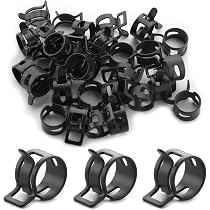 MroMax 20 Stück Schlauchschellen – 7 Mm Innendurchmesser, Schwarz, Für Kraftstoff- & Silikonschläuche