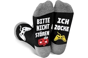 QZOSZ Lustige Geschenke für Männer Geburtstag Gaming Socken Bitte Nicht Stören Ich Zocke, Socken Zocker Geschenk Coole Sachen Weihnachtsgeschenke Adventskalender Füllung Teenager Junge Mädchen ab 10 Jahre