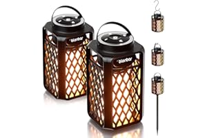 blonbar Outdoor Bluetooth Speaker with Flame Light, Outdoor Torch, IP65 Waterproof Wireless Speaker for Patio, Garden, Gifts for Men, Women