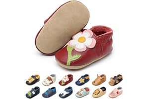 EDOTON Neonata Scarpe Scarpine Primi Passi Morbida de Bambina Scarpe da Bambino in Scamosciata Pelle Cartone Animato 0 a 24 Mesi