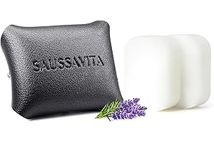 ‎SAUSSAVITA Autoduft ​​Lavendel​ 2 Pack, Schwarz Leder Auto Lufterfrischer Innenraum, Auto Duftspender mit Clip für Lüftungsgitter, Natürlicher Langanhaltender Lufterfrischer