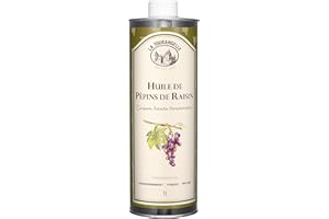 La Tourangelle - Huile de pépins de raisins - Goût neutre - Cuisson haute température - Riche en omega 6-1L