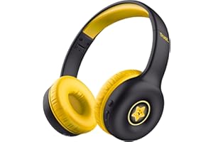 Trust Nouna Cuffie Bluetooth per Bambini 4-10 Anni con Limitazione del Volume (85dB), Cuffie On Ear Pieghevoli con Microfono e Adesivi, Cuffie Wireless, 15h di Riproduzione per Musica, Nero