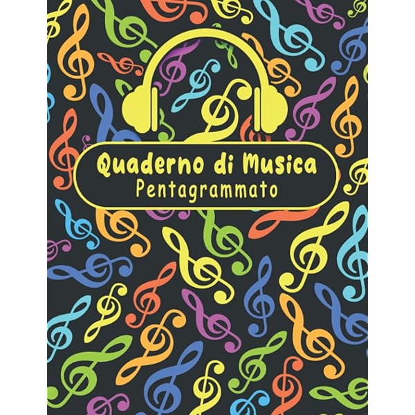 Quaderno Pentagrammato A4 - 110 Pagine Numerate Con 12 Righi Per Pagina E Indice