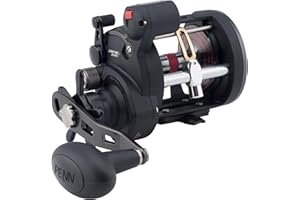PENN Warfare Level Wind Multiplier Fishing Reel for Saltwater Boat or Kayak Fishing, Black