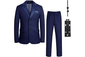 LOLANTA Smoking Schwarz Jungen Anzug, Page Boy Anzüge für Hochzeit