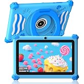 ascrecem Kids Tablet 7 Inch Android 15 Tablet for Children with 2.4G+5G WiFi6 Penta Core 6GB RAM 32GB ROM Children's Tablet D