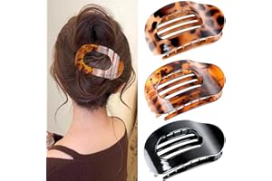 Tumurup Mollettone Capelli Donna, 3 Pezzi Pinze per Capelli Antiscivolo Fermaglio Capelli Donna Accessori per Capelli Donna Eleganti Leopard print Hair Clips