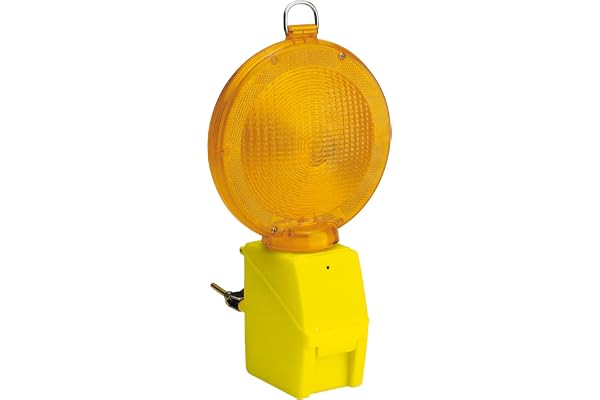 Velamp IL08 Lampe Clignotante de Chantier avec Capteur Crépusculaire LED Jaune