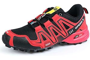 WYUKN Chaussures de Vélo de Route Homme Femme Chaussures de Vélo Antidérapantes Cyclisme Chaussure VTT Cyclisme Hommes Sports de Plein air autobloquant vélo,Red1-42EU