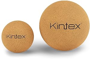Kintex Piłka do masażu powięzi z korka, 5 cm lub 8 cm, do samodzielnego masażu, regeneracji po uprawianiu sportu, piłka korkowa, kula do masażu powięzi (8 cm)
