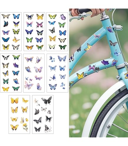 Adesivi Margherita Per Bici - 2 Fogli Impermeabili Con 114 Decorazioni Per Telaio Bicicletta - Foto 4