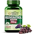 Vlado’s HImalayan Organics Resveratrol 255mg with Grape Seed Extract Supplement | Support Heart And Skin Health | Powerful Anti-oxidant for Anti-Ageing - 60 Veg Capsules