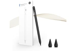 Penoval Stylus Pen for iPad Pencil Tilt Sensitivity Active Stylus Pens, Palm Rejection Pen, A4 Pro Black, Compatible with iPad Pro 11/12.9 , iPad Air 4, iPad Series(2018-2021)