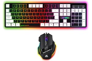 Ant Esports KM1410 Wired Gaming Keyboard and Mouse Combo, RGB LED Backlit, 25 Keys Anti-ghosting Water Resistant Membrane Keyboard, Carbon Black, Upto 3600 DPI RGB Gaming Mouse.