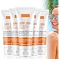 Sunscreen SPF 100 | Sunscreen For Body & Face, Face Sun Lotion Cream with SPF100, Ultra Light UV Protetion Cream, Refreshing And Non Greasy, 50g (5 PCS)