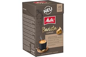 ‎MELITTA Melitta Barista Lungo Kaffee-Kapseln 20 Stück je 5,5g, gemahlen, in Portionskapseln für Nespresso*-Maschinen, Aromatisch, Noten von Nuss-Nougat