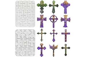 Weenkeey Croce stampi in resina Croce portachiavi stampi Croce ciondolo Silicone epossidico stampi Charm Casting stampo per artigianato fai da te gioielli orecchini ciondolo portachiavi