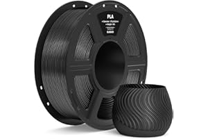 ELEGOO Filamento PLA 1.75 1KG Negro, Filamento para Impresora 3D, Precisión Dimensional +/- 0.02mm, Carrete Filamento 3D,para Mayoría Impresoras 3D